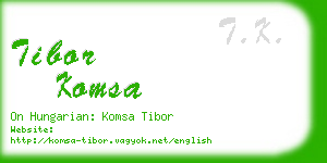 tibor komsa business card
